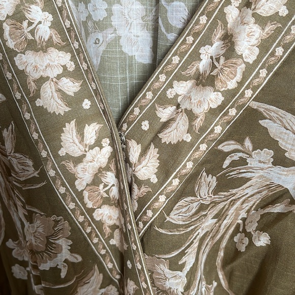 Zimmermann Anneke floral-print cotton-voile wrap midi dress size 1 US 6 - Picture 5 of 5